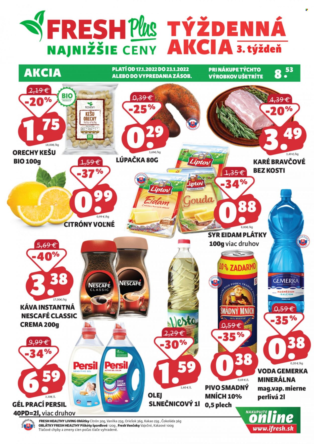 Leták FRESH - 17.1.2022 - 23.1.2022. Strana 1