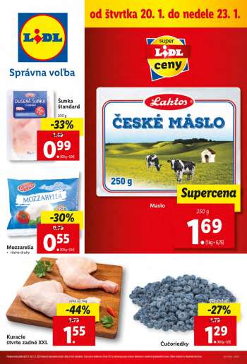 Leták Lidl - 20.1.2022 - 23.1.2022.