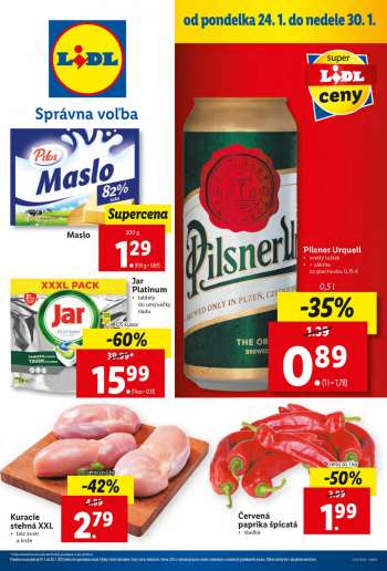 Leták Lidl - 24.1.2022 - 30.1.2022.