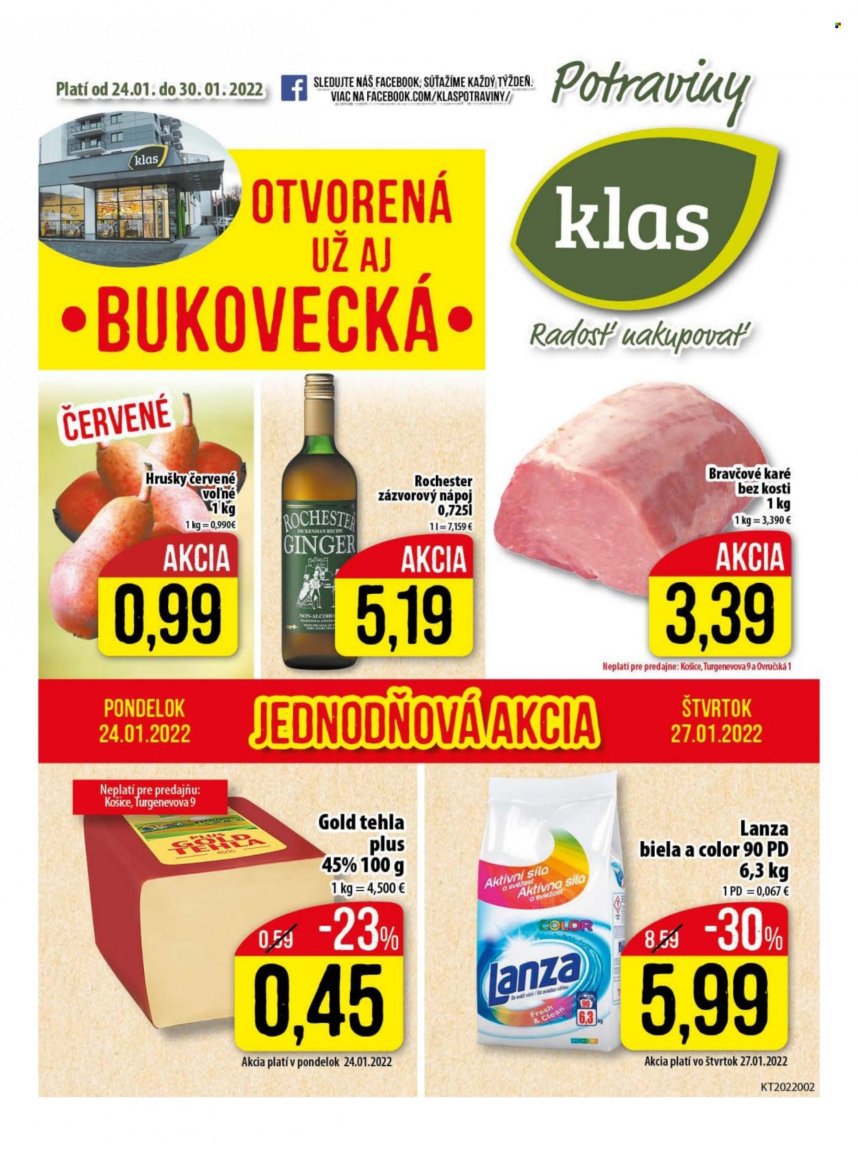 Leták Klas - 24.1.2022 - 30.1.2022. Strana 1