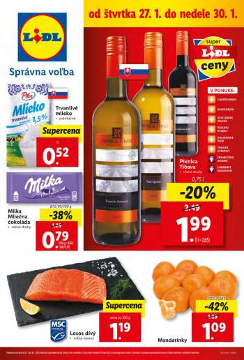 Leták Lidl - 27.1.2022 - 30.1.2022.