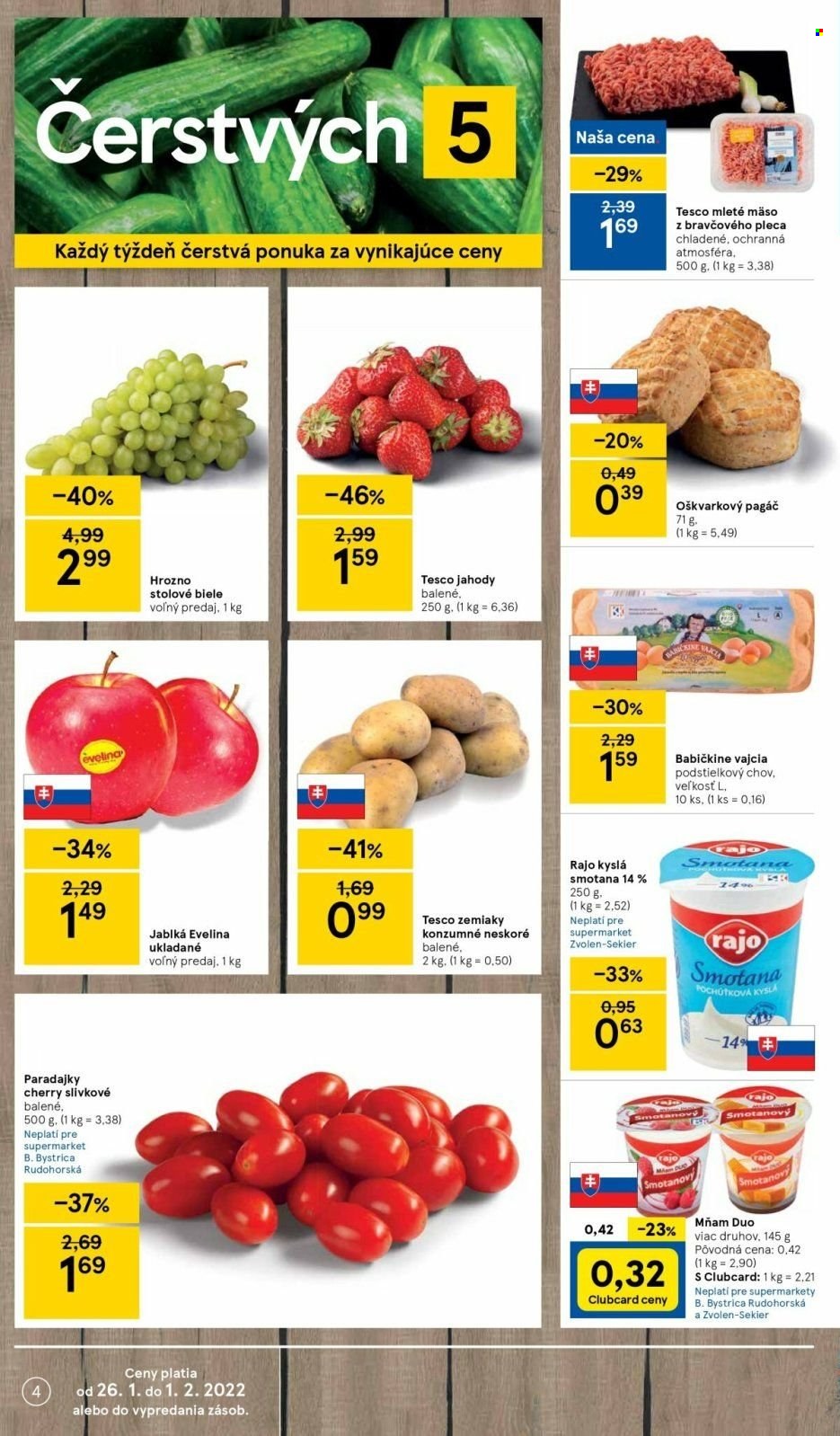 Leták TESCO supermarket - 26.1.2022 - 1.2.2022. Strana 4