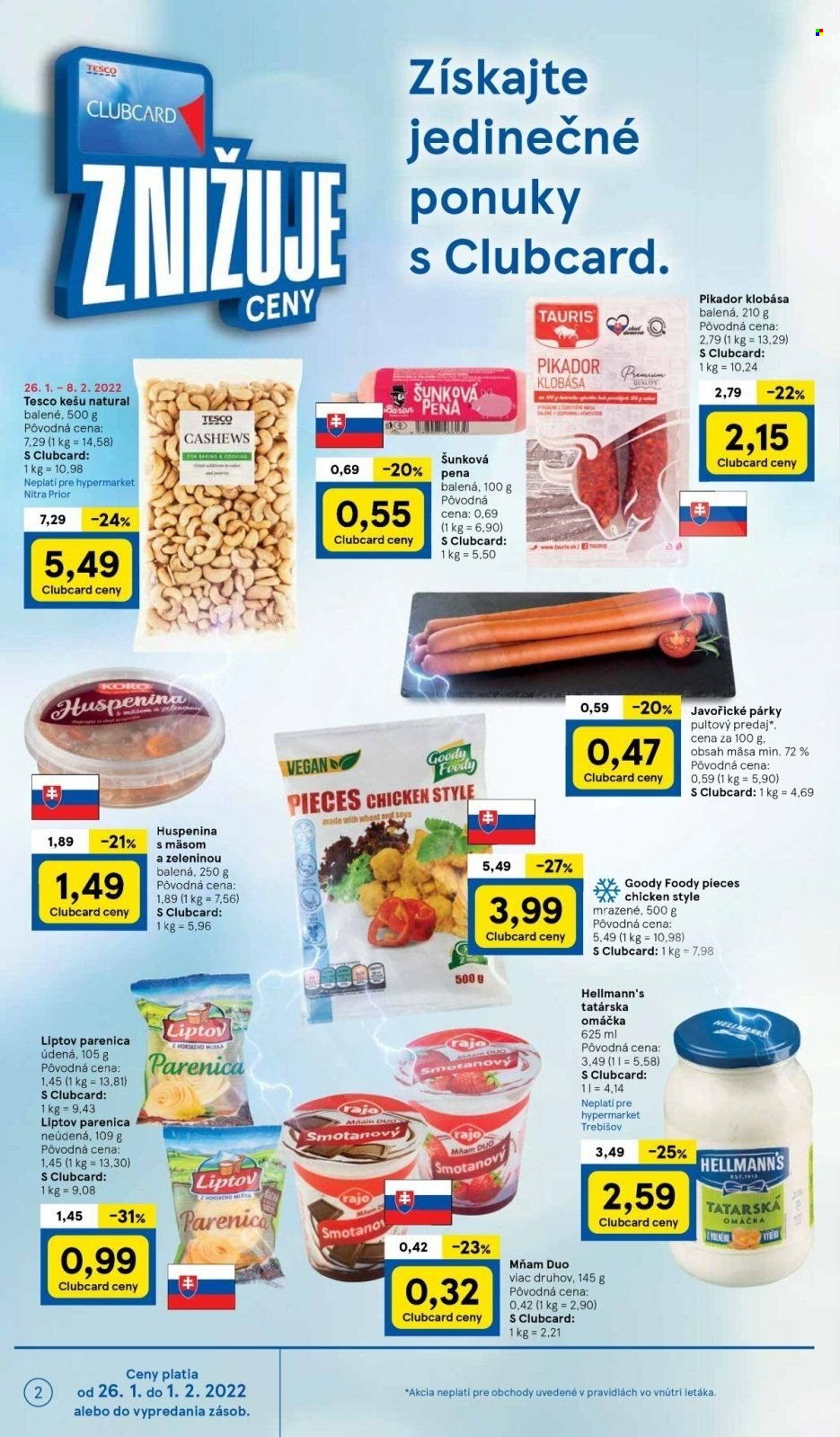 Leták TESCO - 26.1.2022 - 1.2.2022. Strana 2