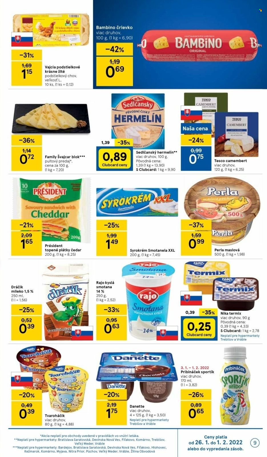 Leták TESCO - 26.1.2022 - 1.2.2022. Strana 9