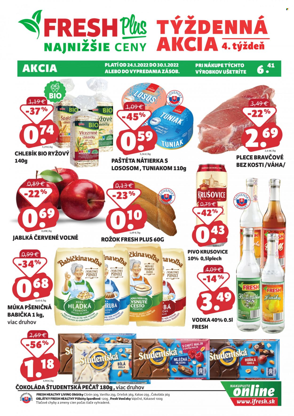 Leták FRESH - 24.1.2022 - 30.1.2022. Strana 1