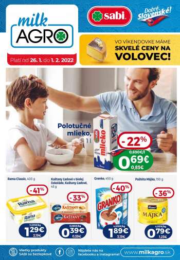 Leták Milk AGRO - 26.1.2022 - 1.2.2022.