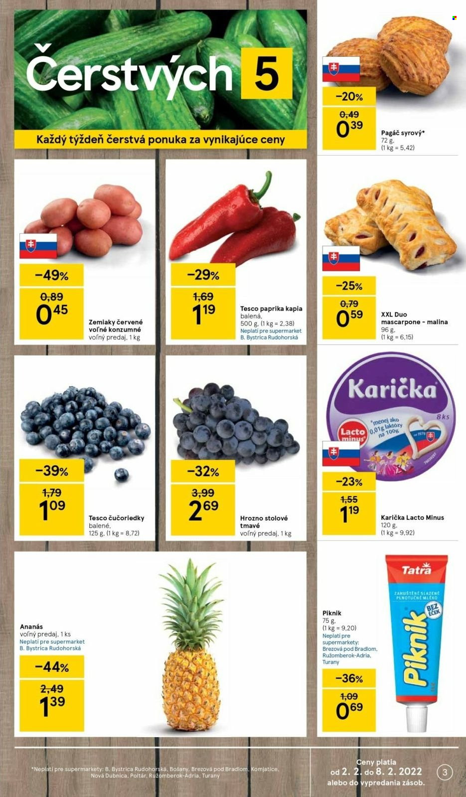 Leták TESCO supermarket - 2.2.2022 - 8.2.2022. Strana 3