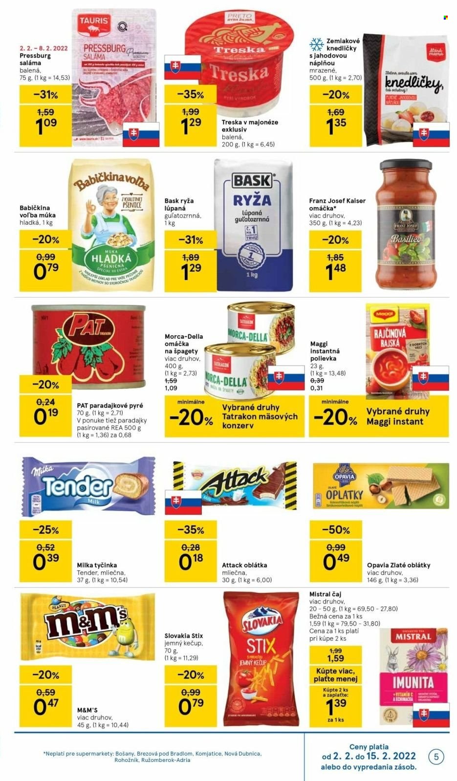 Leták TESCO supermarket - 2.2.2022 - 8.2.2022. Strana 5