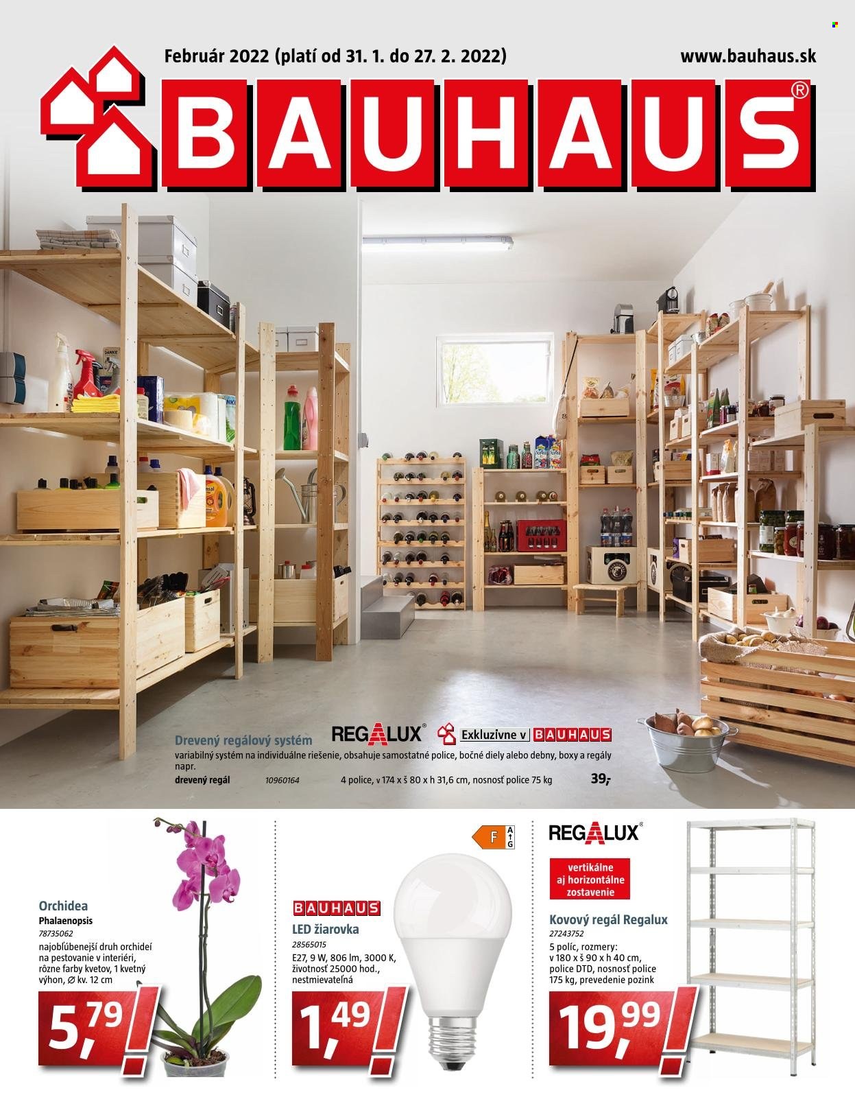Leták Bauhaus - 31.1.2022 - 27.2.2022. Strana 1