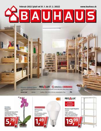 Leták Bauhaus - 31.1.2022 - 27.2.2022.
