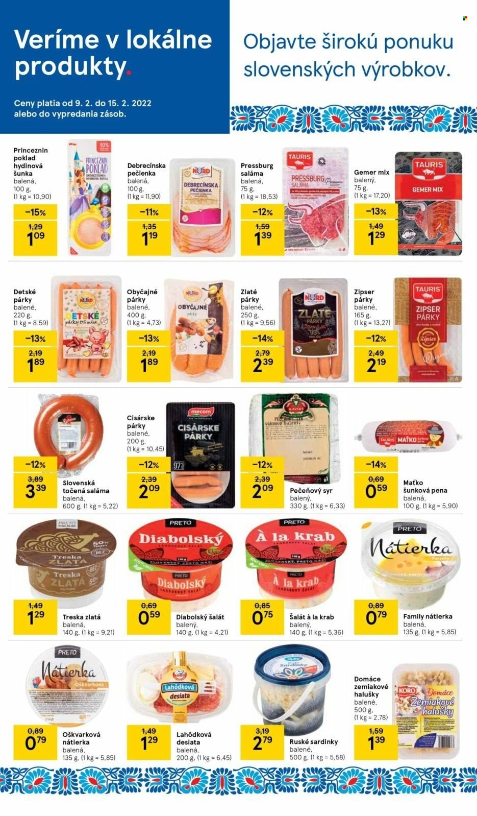 Leták TESCO supermarket - 9.2.2022 - 15.2.2022. Strana 4