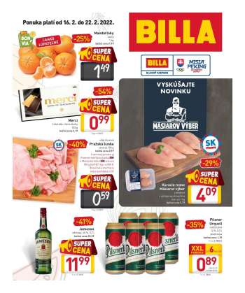 Leták Billa - 16.2.2022 - 22.2.2022.