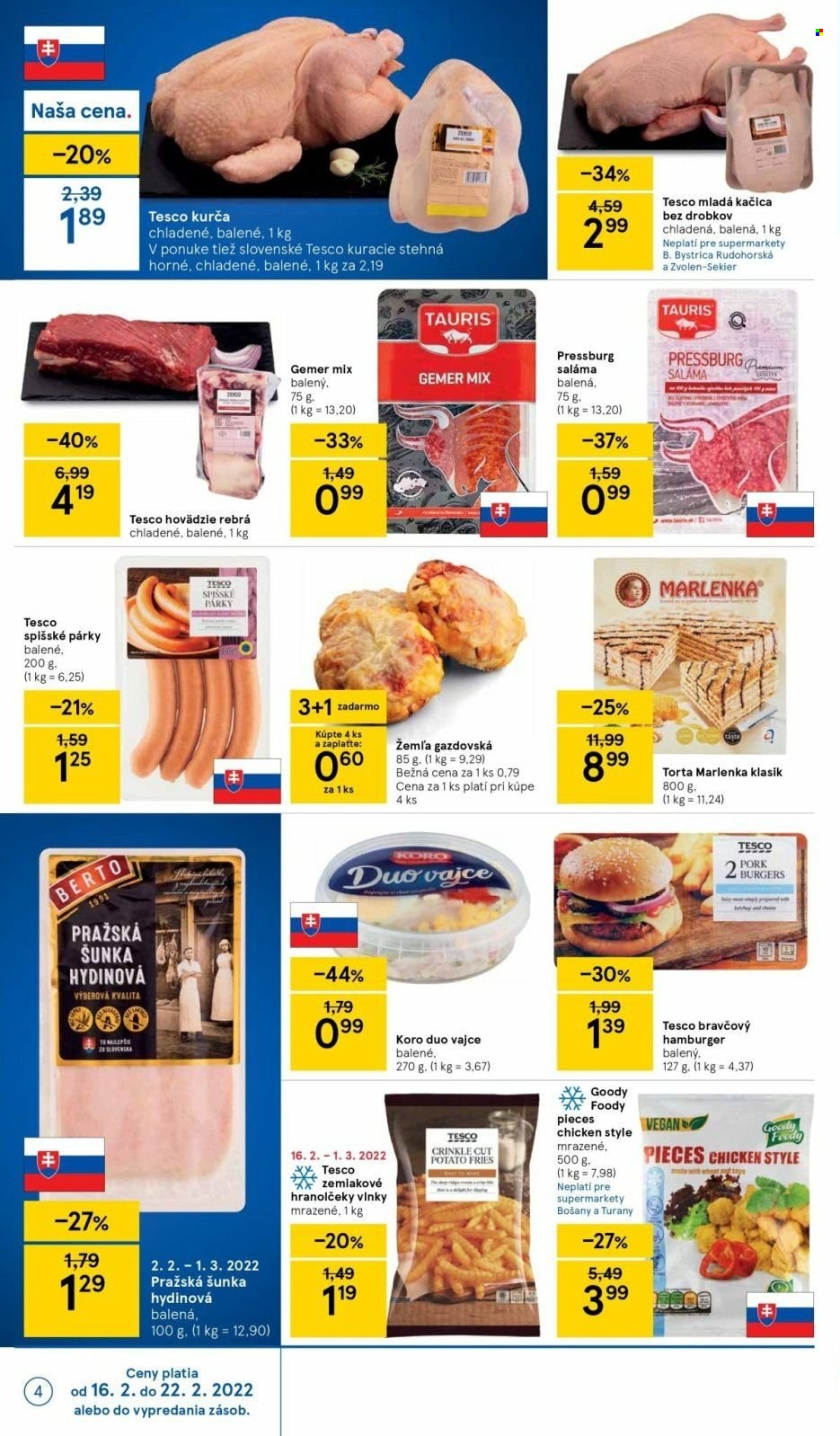 Leták TESCO supermarket - 16.2.2022 - 22.2.2022. Strana 4