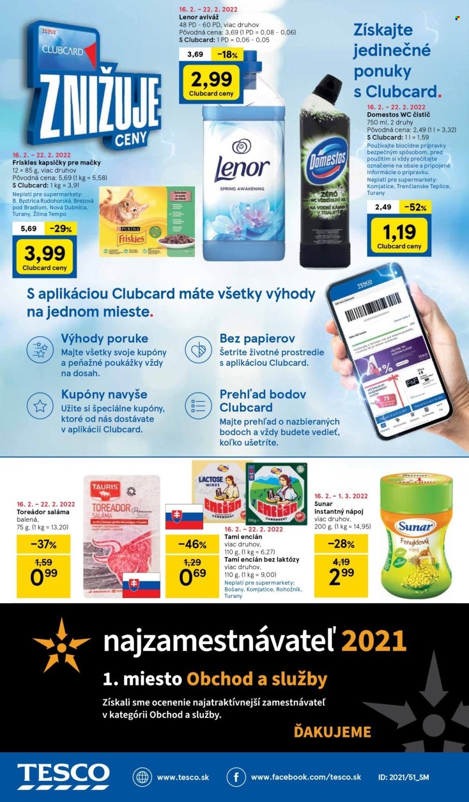 Leták TESCO supermarket - 16.2.2022 - 22.2.2022. Strana 8