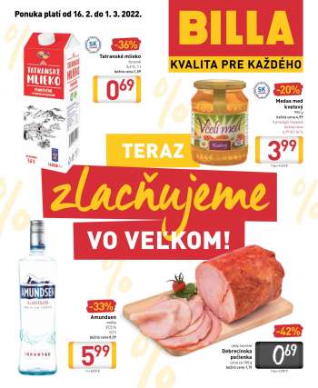 Leták Billa - 16.2.2022 - 1.3.2022.