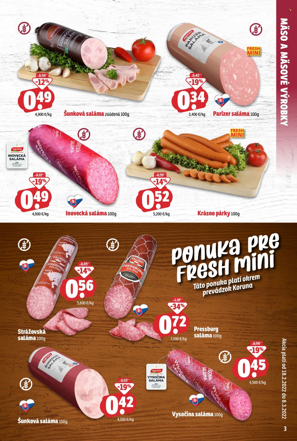 Leták FRESH - 18.2.2022 - 8.3.2022. Strana 3