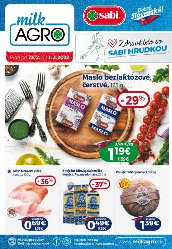 Leták Milk AGRO - 23.2.2022 - 1.3.2022.