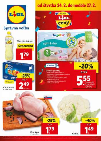 Leták Lidl - 24.2.2022 - 27.2.2022.