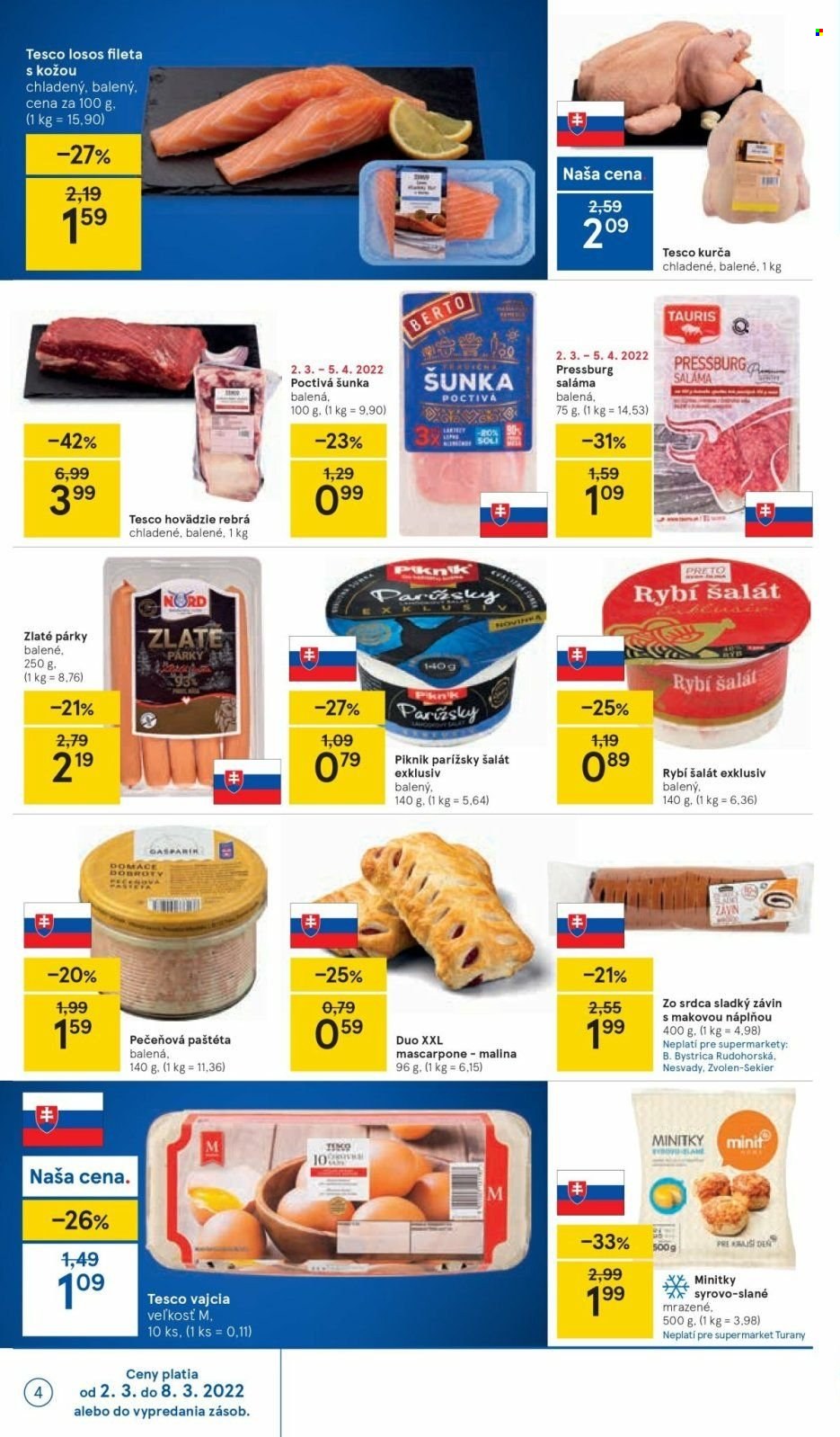 Leták TESCO supermarket - 2.3.2022 - 8.3.2022. Strana 4