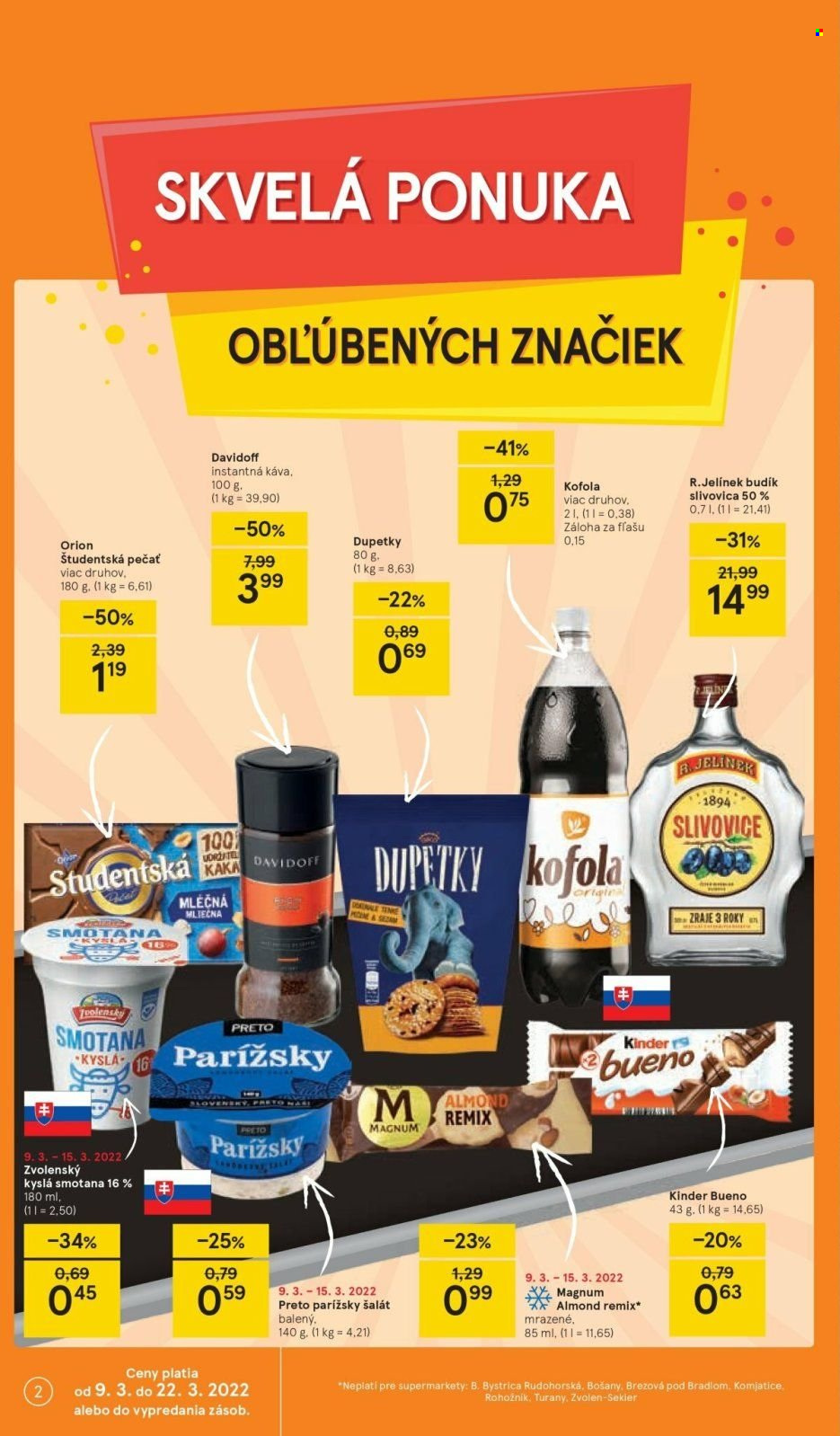 Leták TESCO supermarket - 9.3.2022 - 15.3.2022. Strana 2