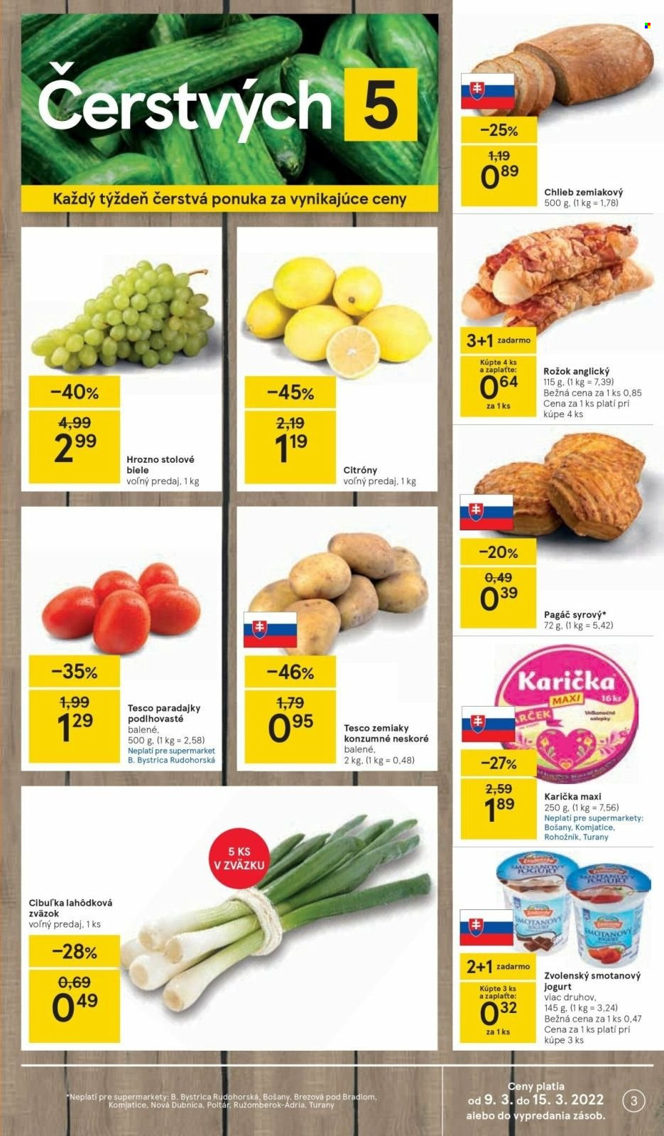 Leták TESCO supermarket - 9.3.2022 - 15.3.2022. Strana 3