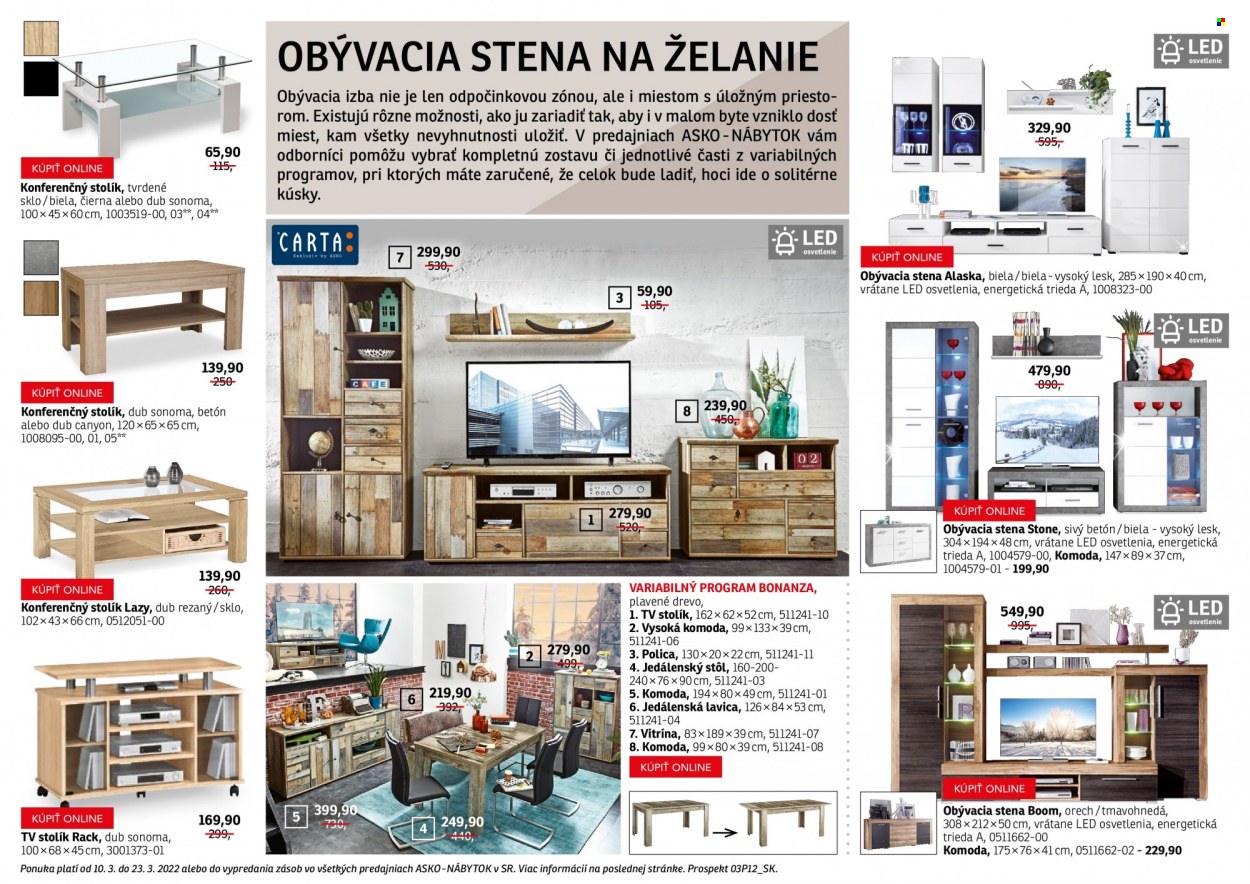 Leták Asko Nábytok - 10.3.2022 - 23.3.2022. Strana 10