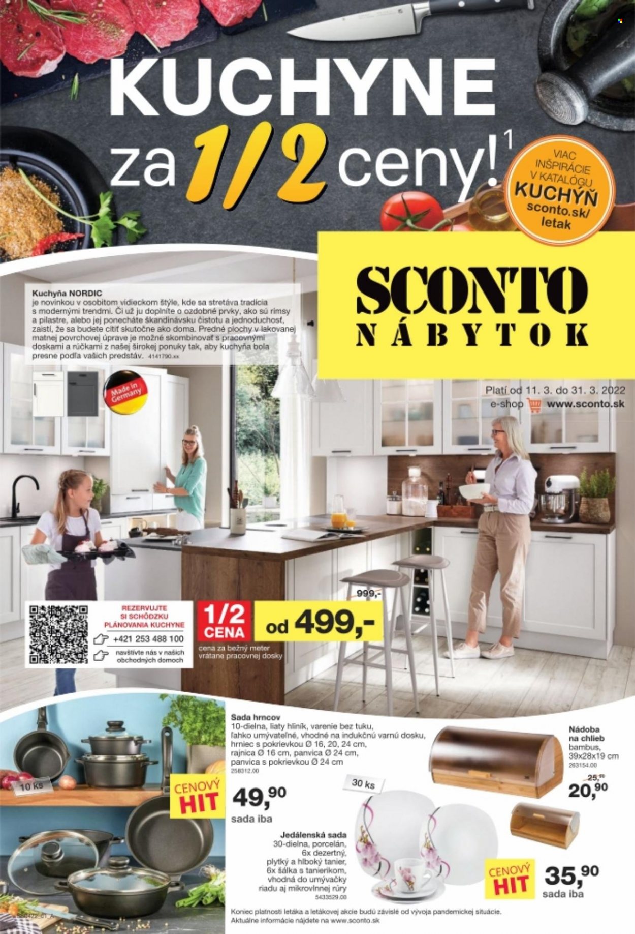 Leták Sconto nábytok - 11.3.2022 - 31.3.2022. Strana 1