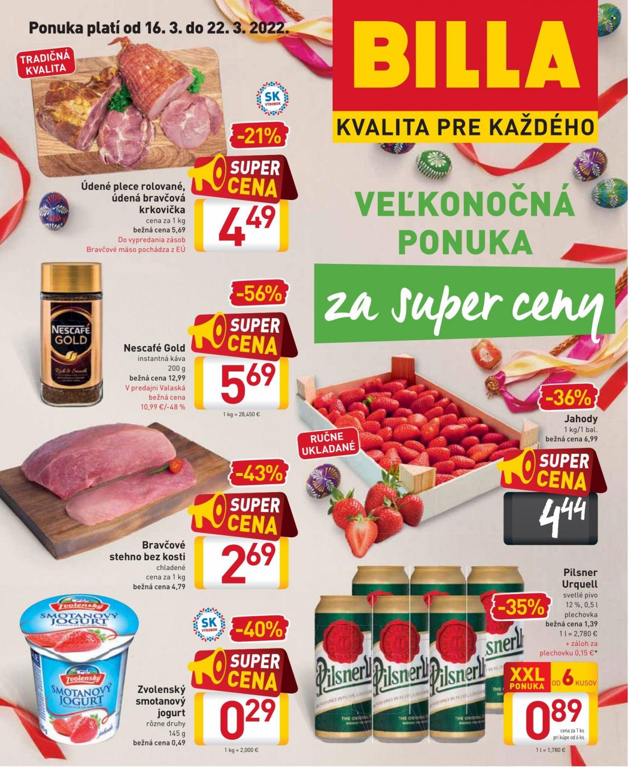 Leták Billa - 16.3.2022 - 22.3.2022. Strana 1