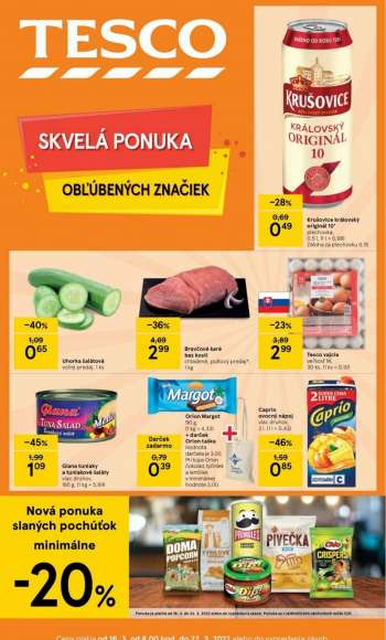 Leták TESCO - 16.3.2022 - 22.3.2022.