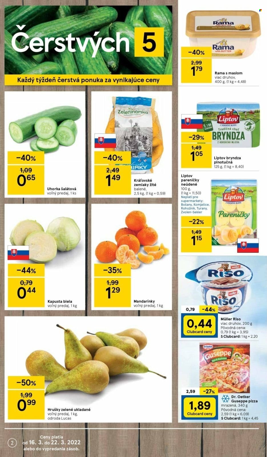 Leták TESCO supermarket - 16.3.2022 - 22.3.2022. Strana 2