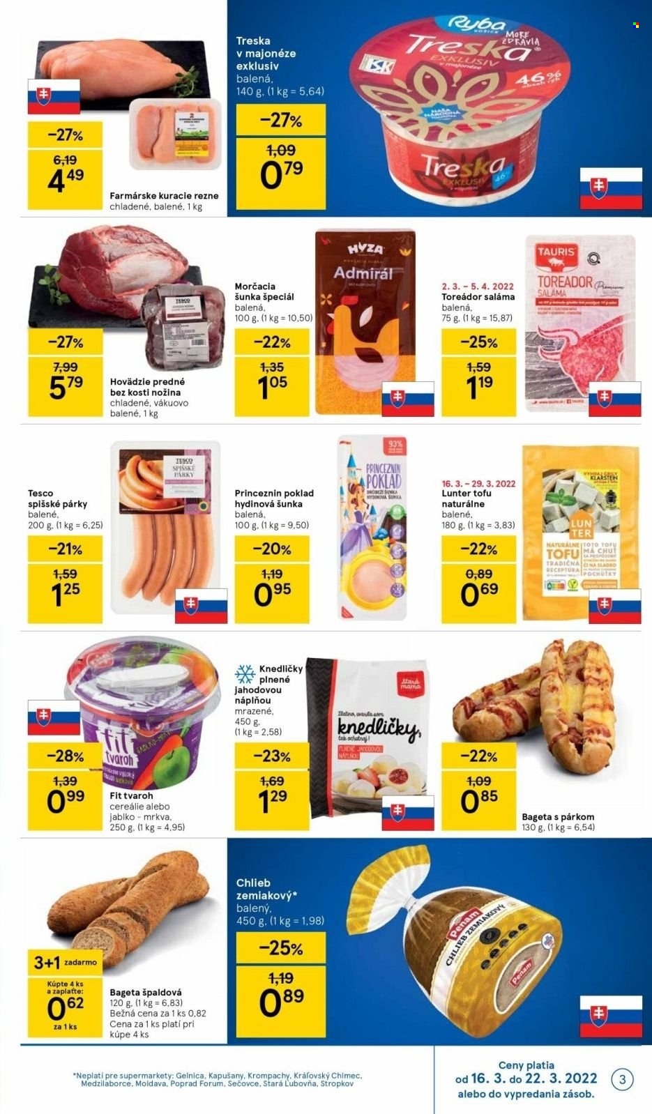 Leták TESCO supermarket - 16.3.2022 - 22.3.2022. Strana 3