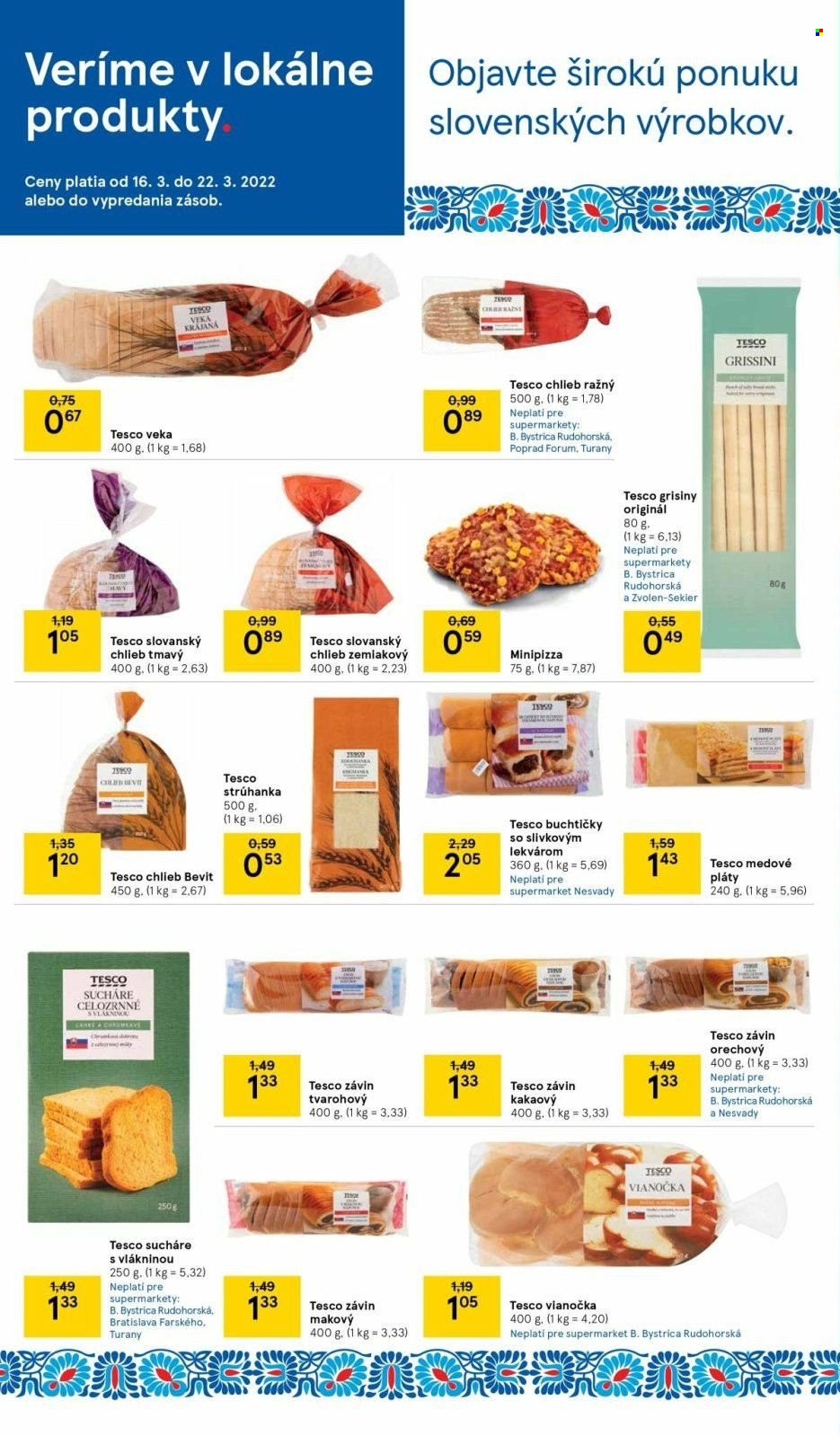 Leták TESCO supermarket - 16.3.2022 - 22.3.2022. Strana 4