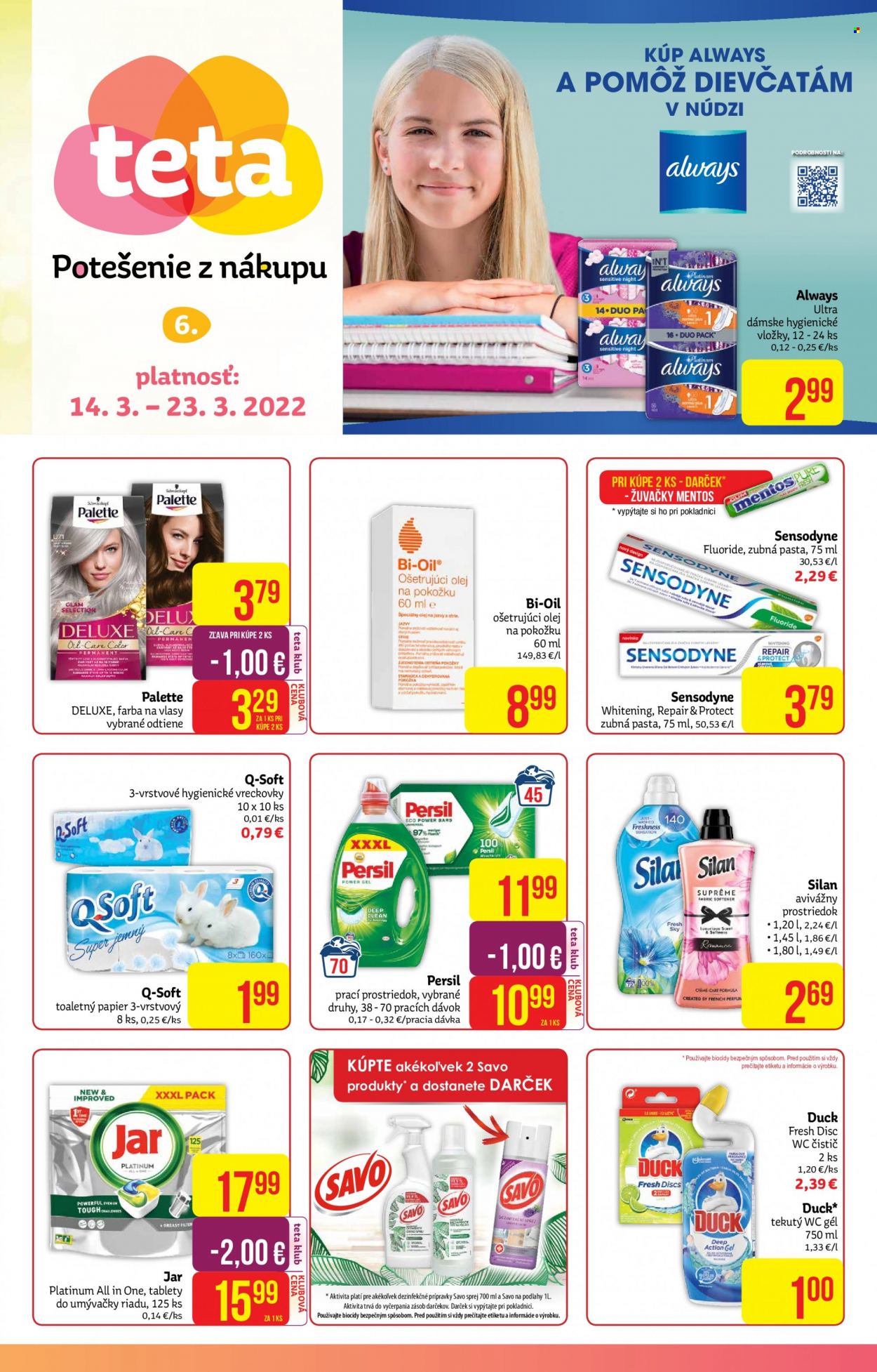 Leták Teta drogerie - 14.3.2022 - 23.3.2022. Strana 1