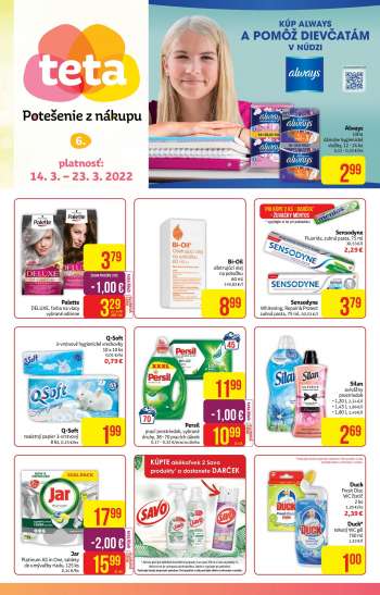 Leták Teta drogerie - 14.3.2022 - 23.3.2022.