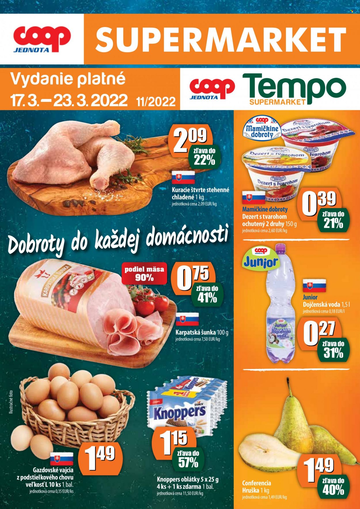 Leták COOP Jednota - 17.3.2022 - 23.3.2022. Strana 1