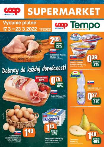 Leták COOP Jednota - 17.3.2022 - 23.3.2022.