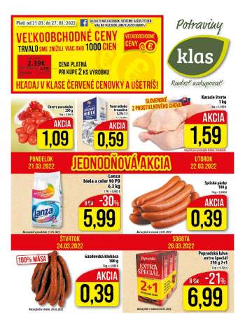 Leták Klas - 21.3.2022 - 27.3.2022.