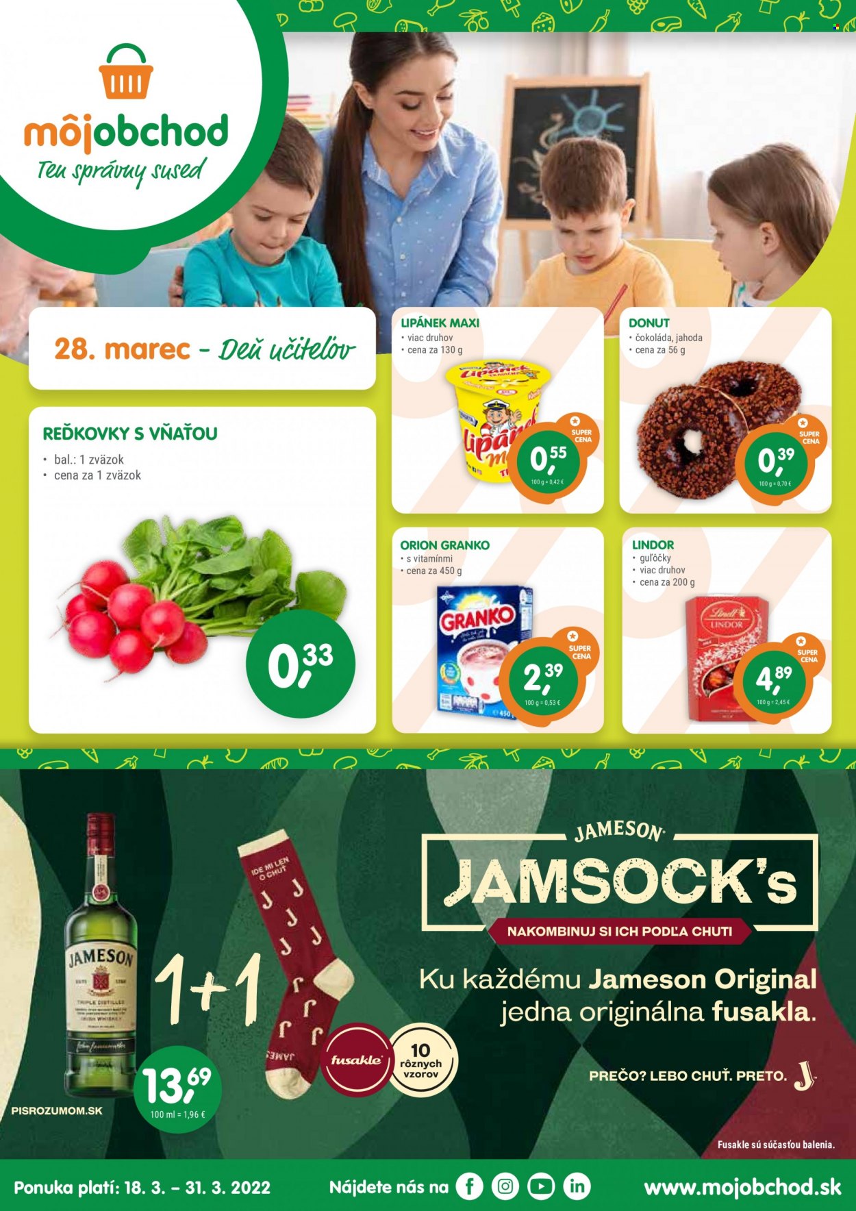 Leták Môj obchod - 18.3.2022 - 31.3.2022. Strana 1