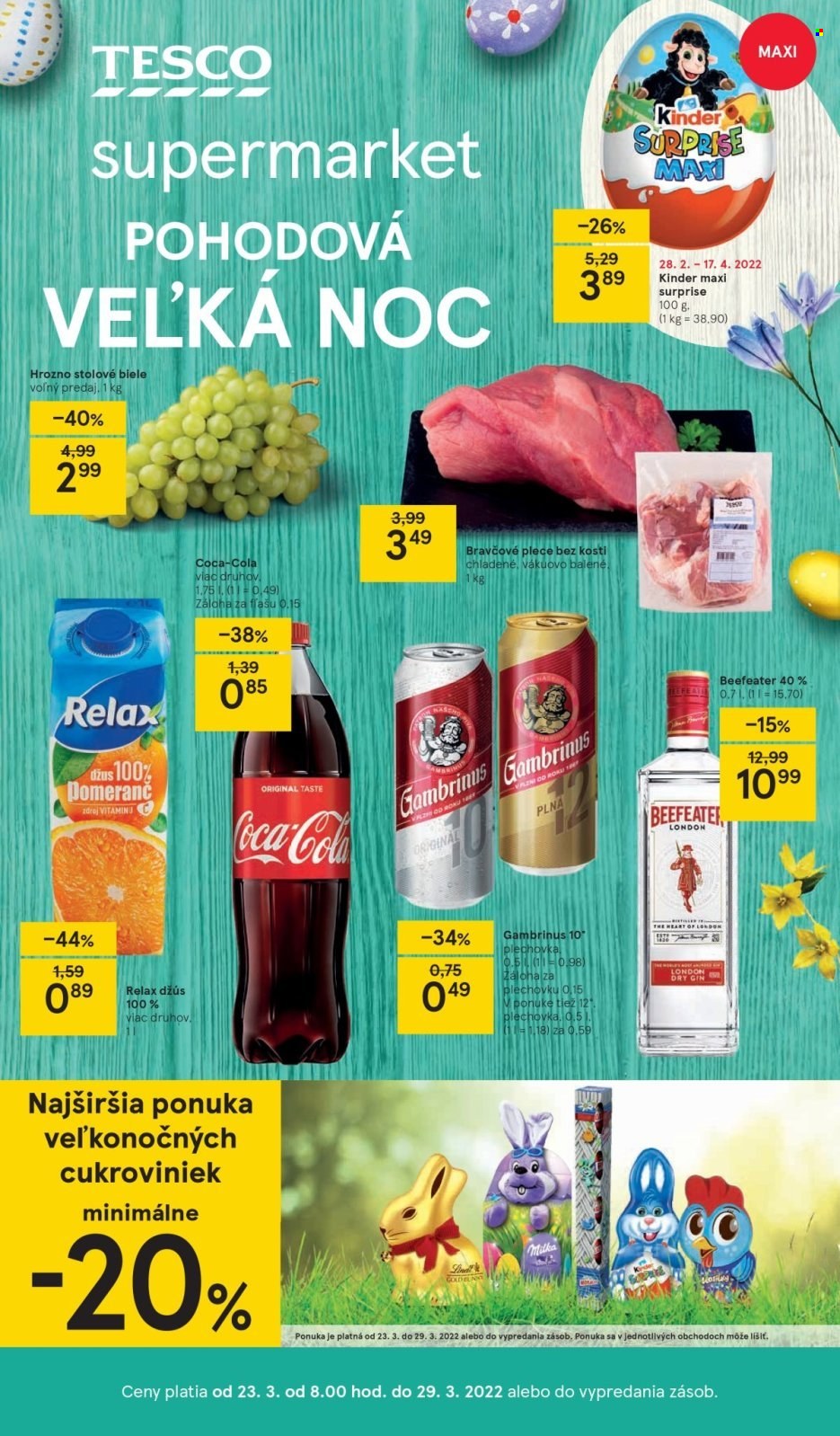 Leták TESCO supermarket - 23.3.2022 - 29.3.2022. Strana 1