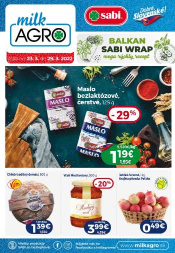 Leták Milk AGRO - 23.3.2022 - 29.3.2022.