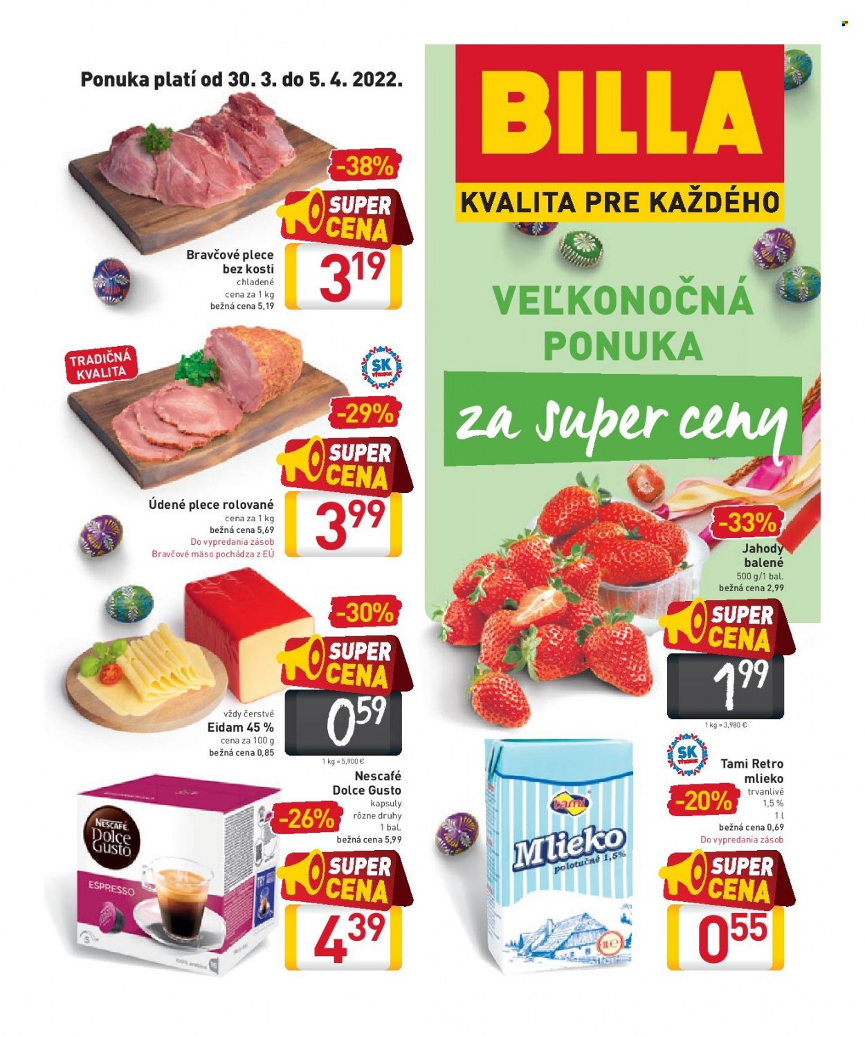 Leták Billa - 30.3.2022 - 5.4.2022. Strana 1