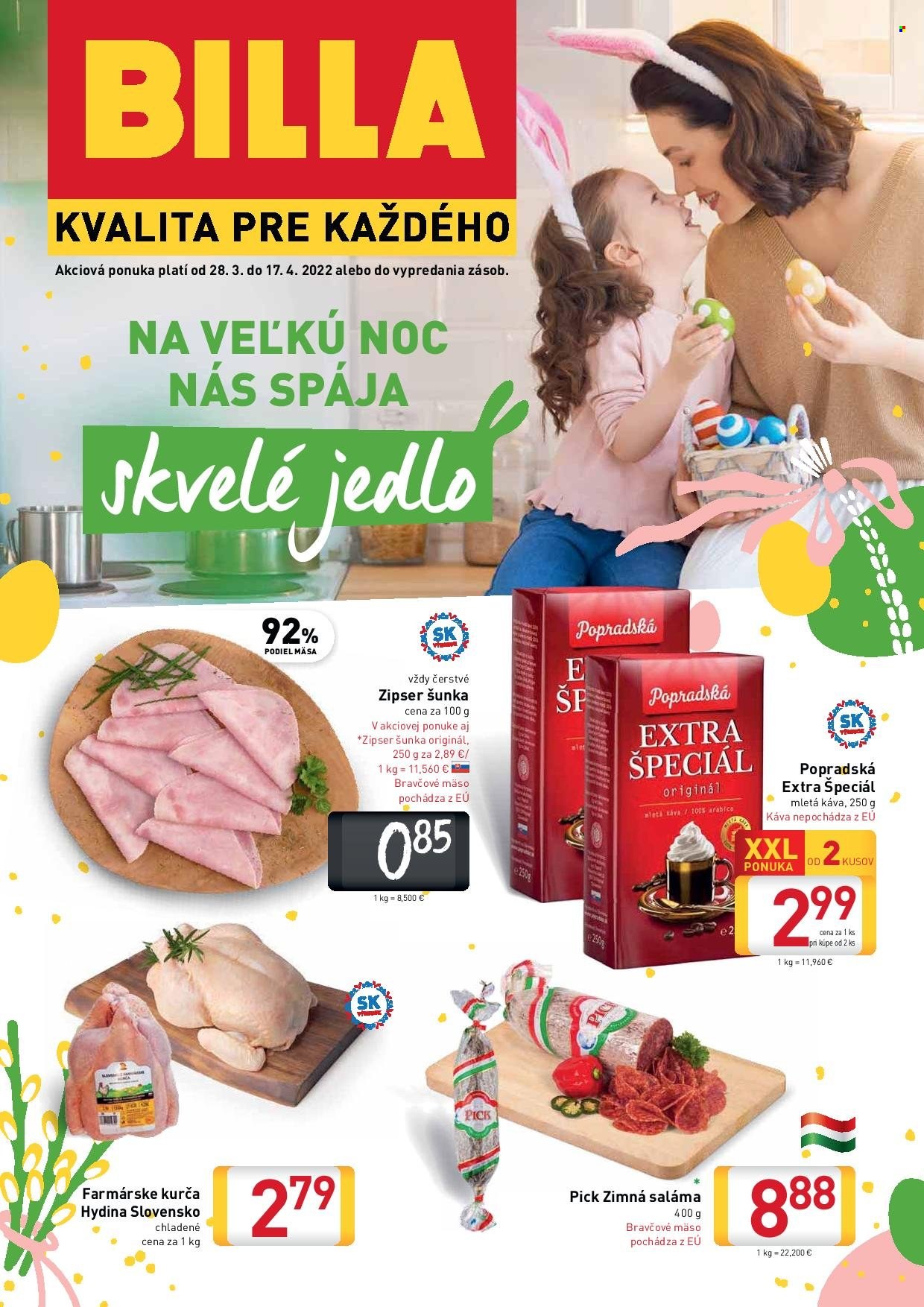 Leták Billa - 28.3.2022 - 17.4.2022. Strana 1