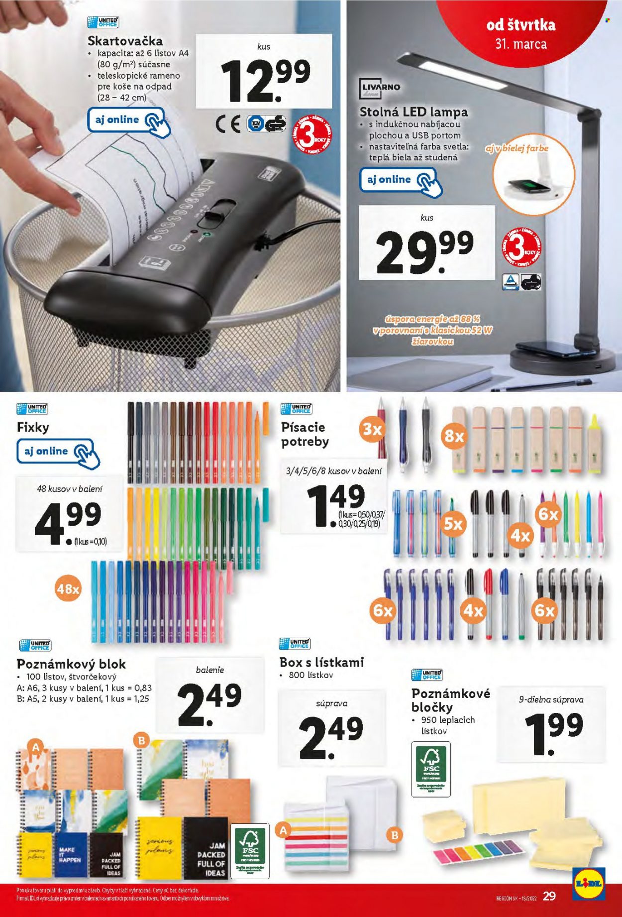 Leták Lidl - 31.3.2022 - 3.4.2022. Strana 29