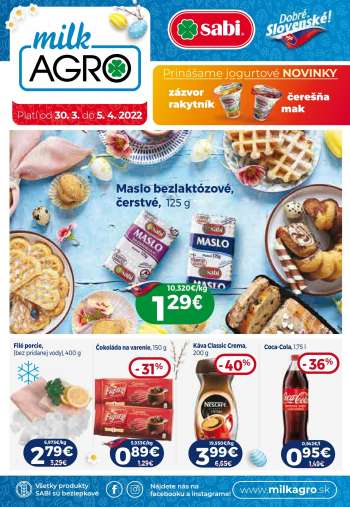 Leták Milk AGRO - 30.3.2022 - 5.4.2022.