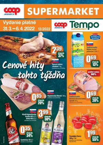 Leták COOP Jednota - 31.3.2022 - 6.4.2022.