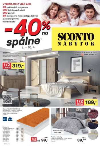 Leták Sconto nábytok - 1.4.2022 - 28.4.2022.