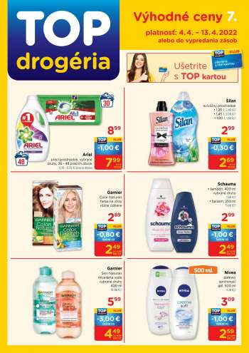Leták TOP drogéria - 4.4.2022 - 13.4.2022.