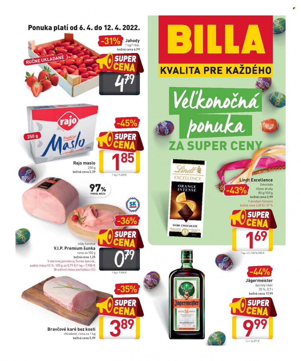 Leták Billa - 6.4.2022 - 12.4.2022. Strana 1