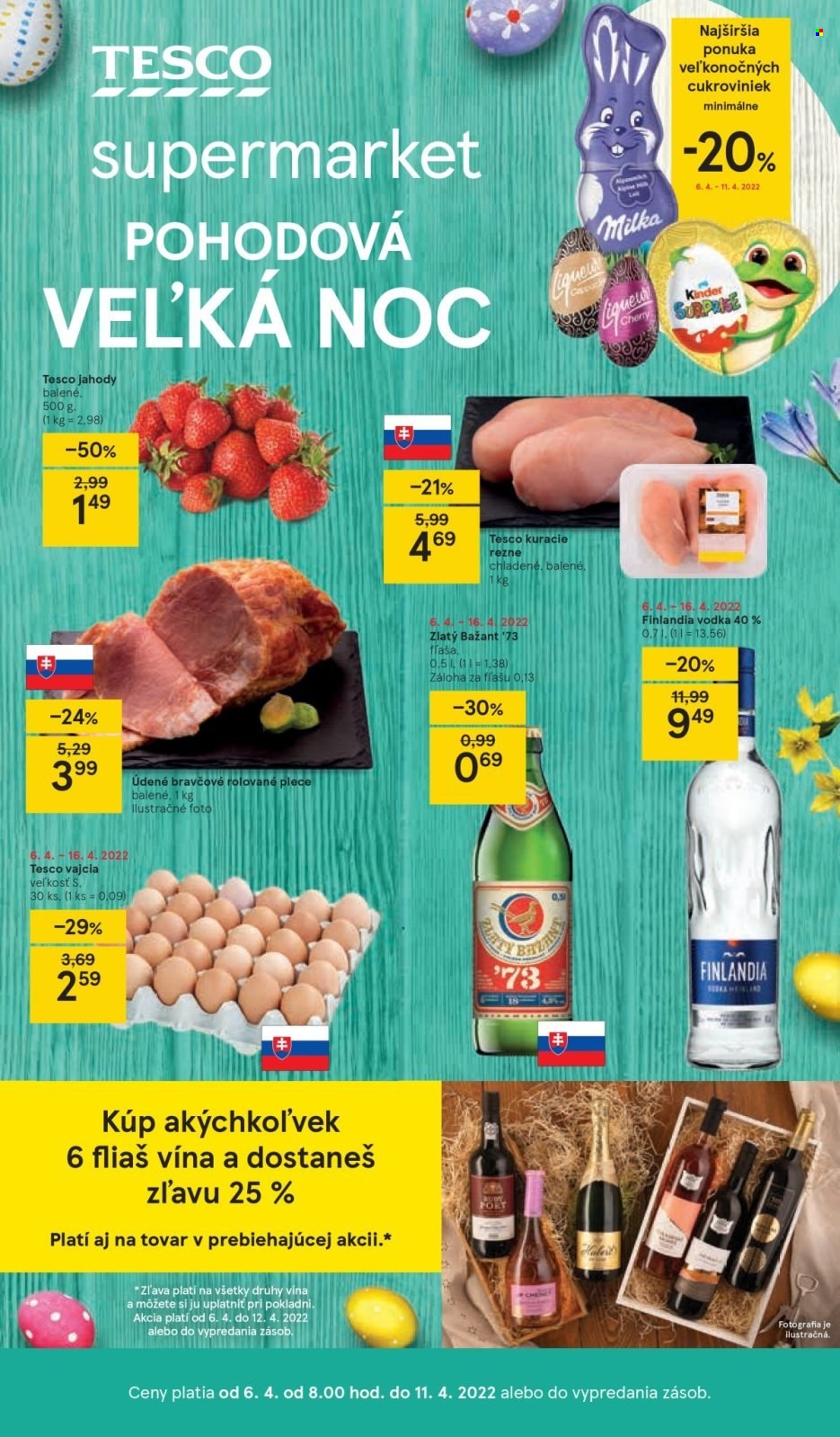 Leták TESCO supermarket - 6.4.2022 - 11.4.2022. Strana 1