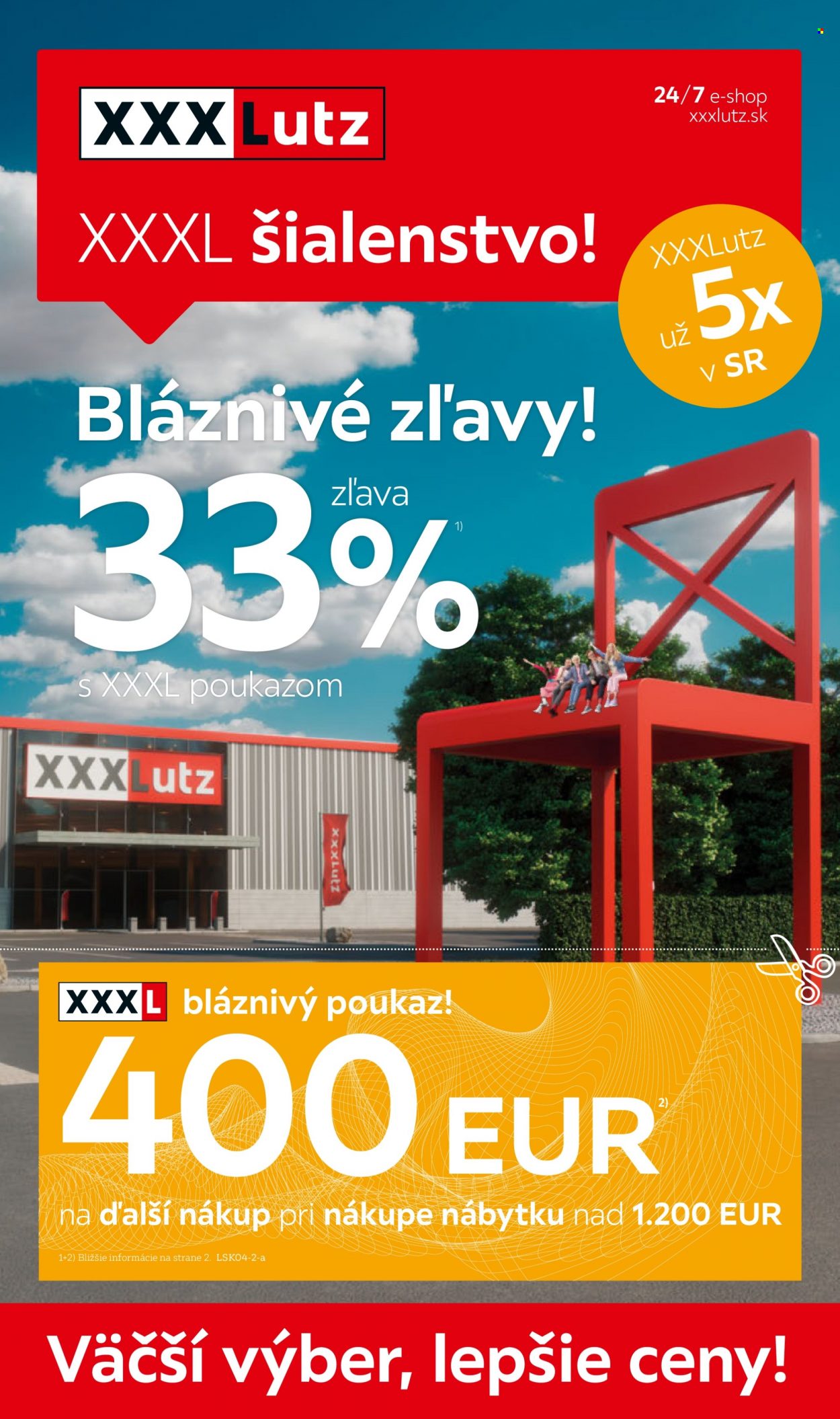 Leták XXXLutz - 4.4.2022 - 17.4.2022. Strana 1